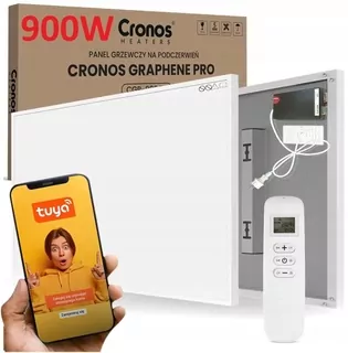 Grafénový vykurovací panel / IR žiarič Cronos 900 W + PILOT + WiFi